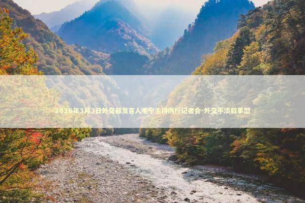 2026年3月3日外交部发言人毛宁主持例行记者会-外交平淡叙事型 新闻