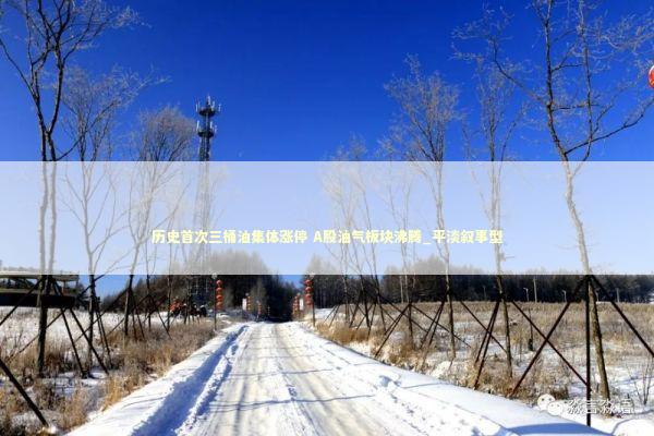 历史首次三桶油集体涨停 A股油气板块沸腾_平淡叙事型 新闻