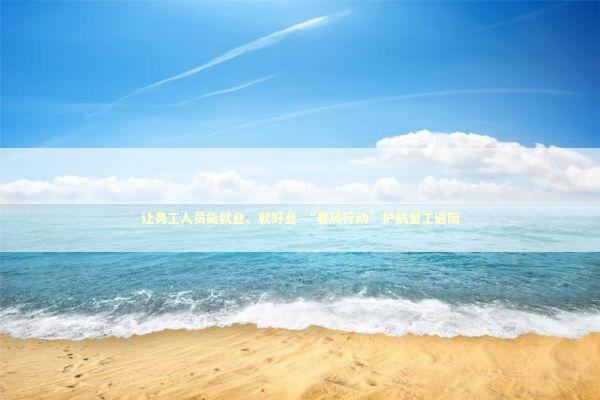 让务工人员能就业、就好业 “春风行动”护航复工返岗 新闻