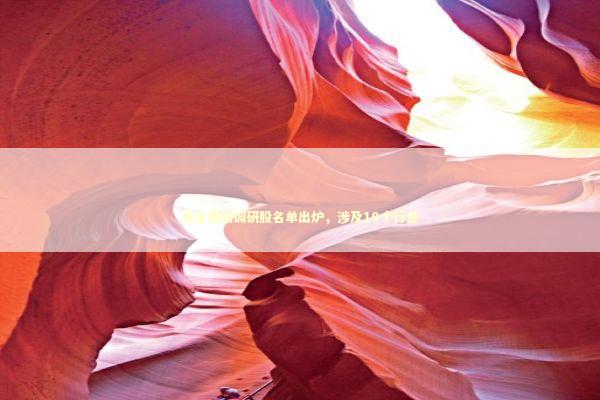 基金最新调研股名单出炉，涉及10个行业 新闻